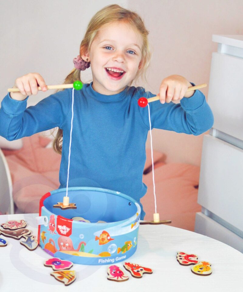 Kalapüügimäng komplekt õngeritvade ja loomadega