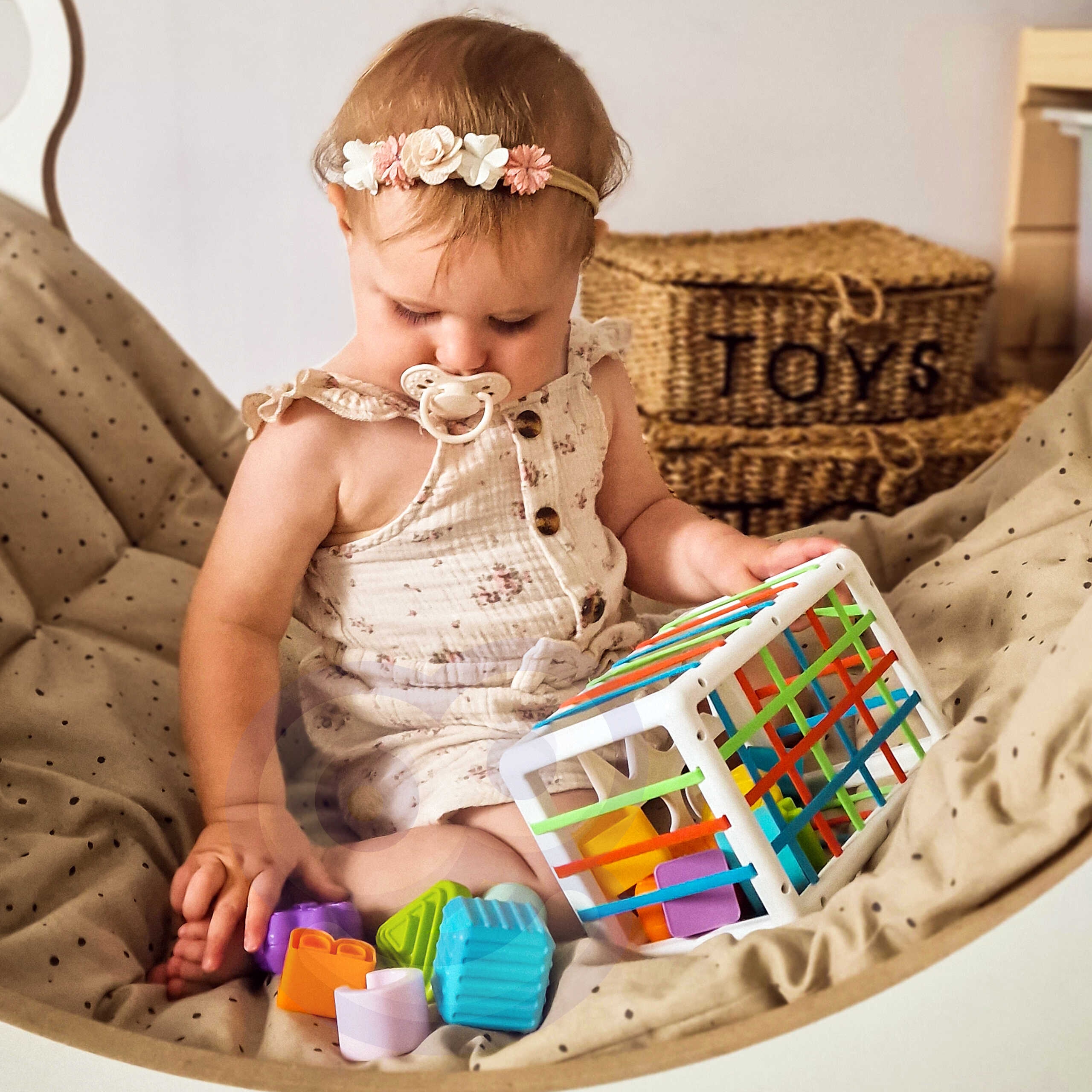 Lastele mõeldud klotssorter, mis stimuleerib meeli