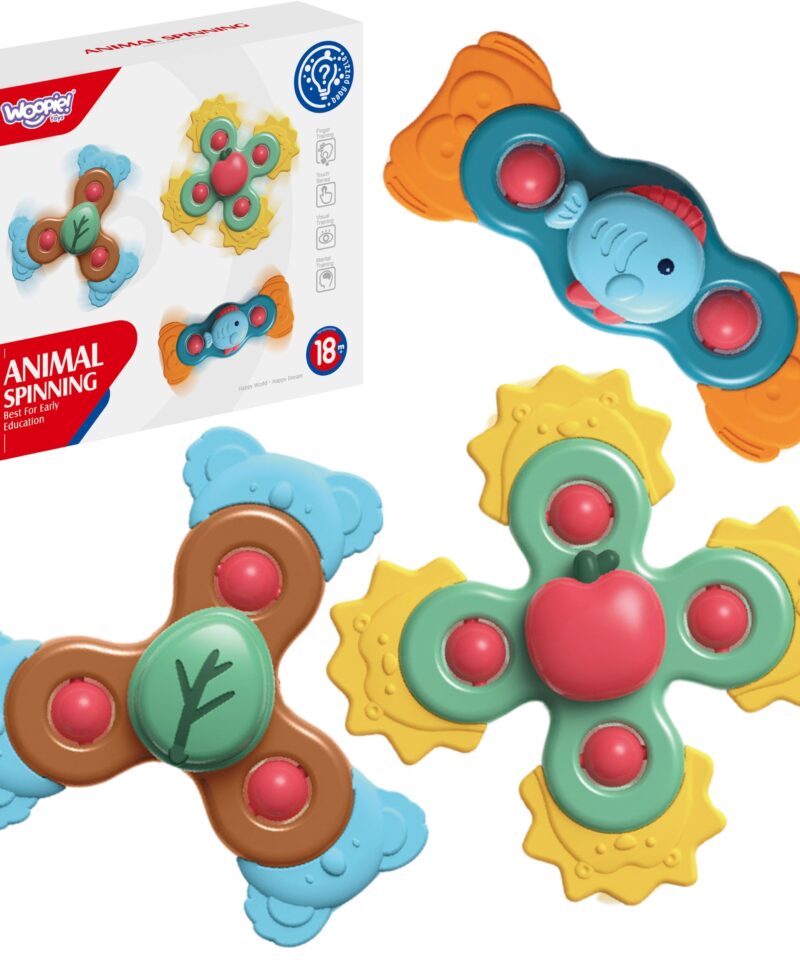 Kolm värvilist sensoorilist spinnerit lastele