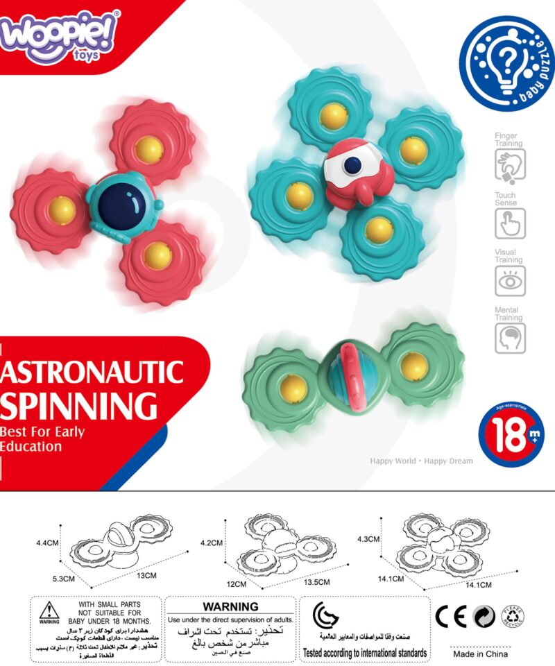 Kolm erinevat spinnerit komplektis