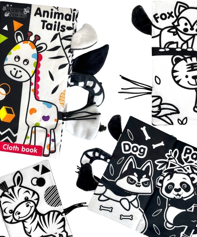 Kontrastne beebiraamat väikelastele