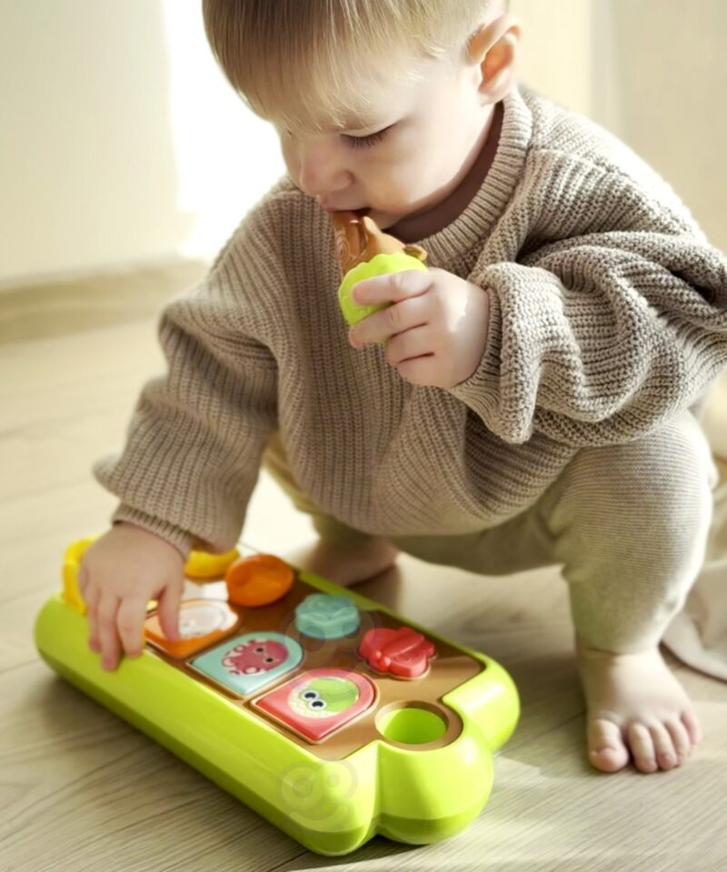 Värvilised loomakujud pop-up mänguasjas