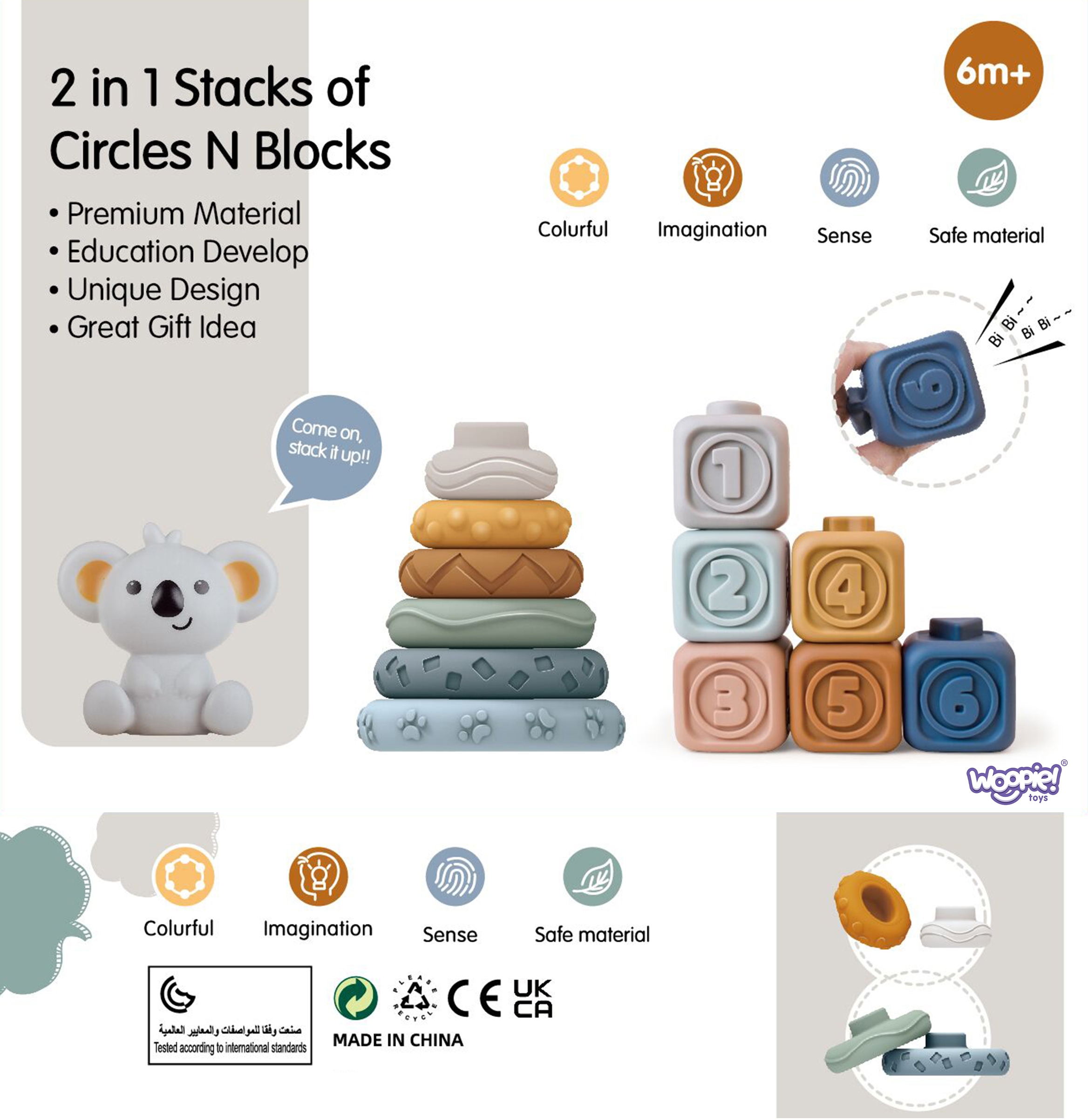 Mitmeotstarbeline klotsikomplekt lastele