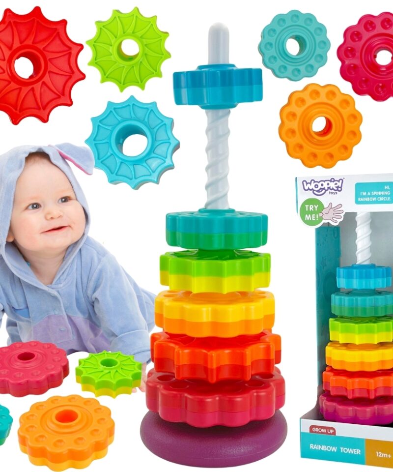 Värviline keerutorn lastele mängimiseks