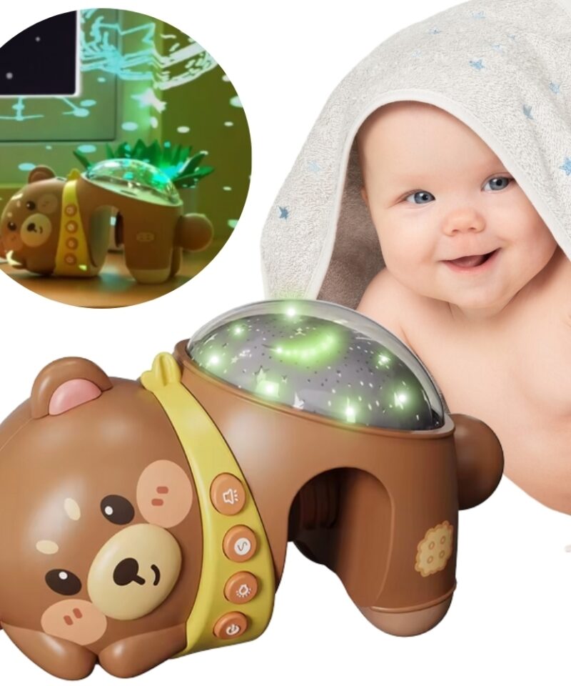 Laste ööprojektor magava karu kujuga