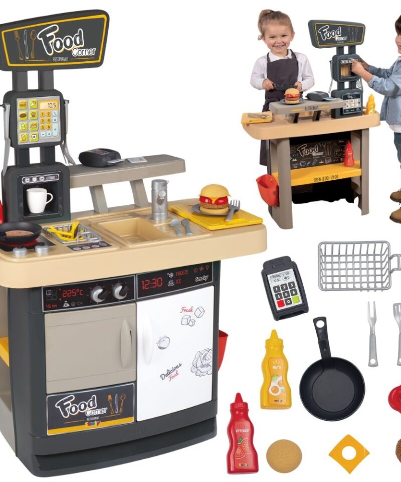 Mänguköök pliidiplaadi ja fritüüriga