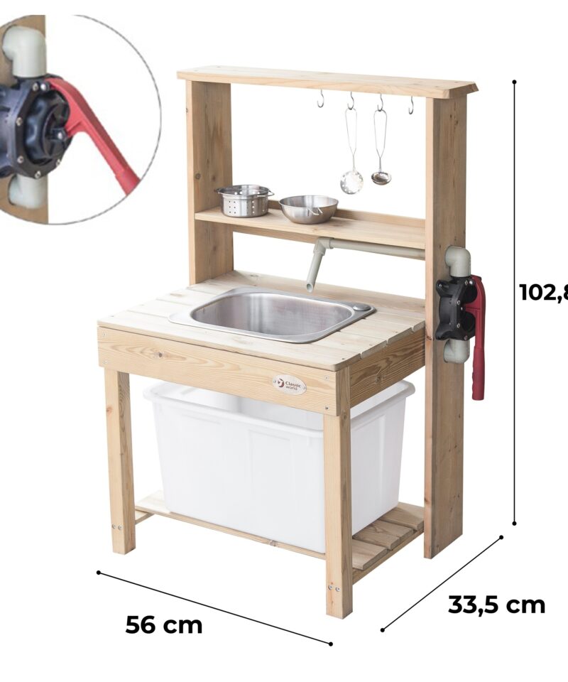 Rollimängude jaoks puidust köök