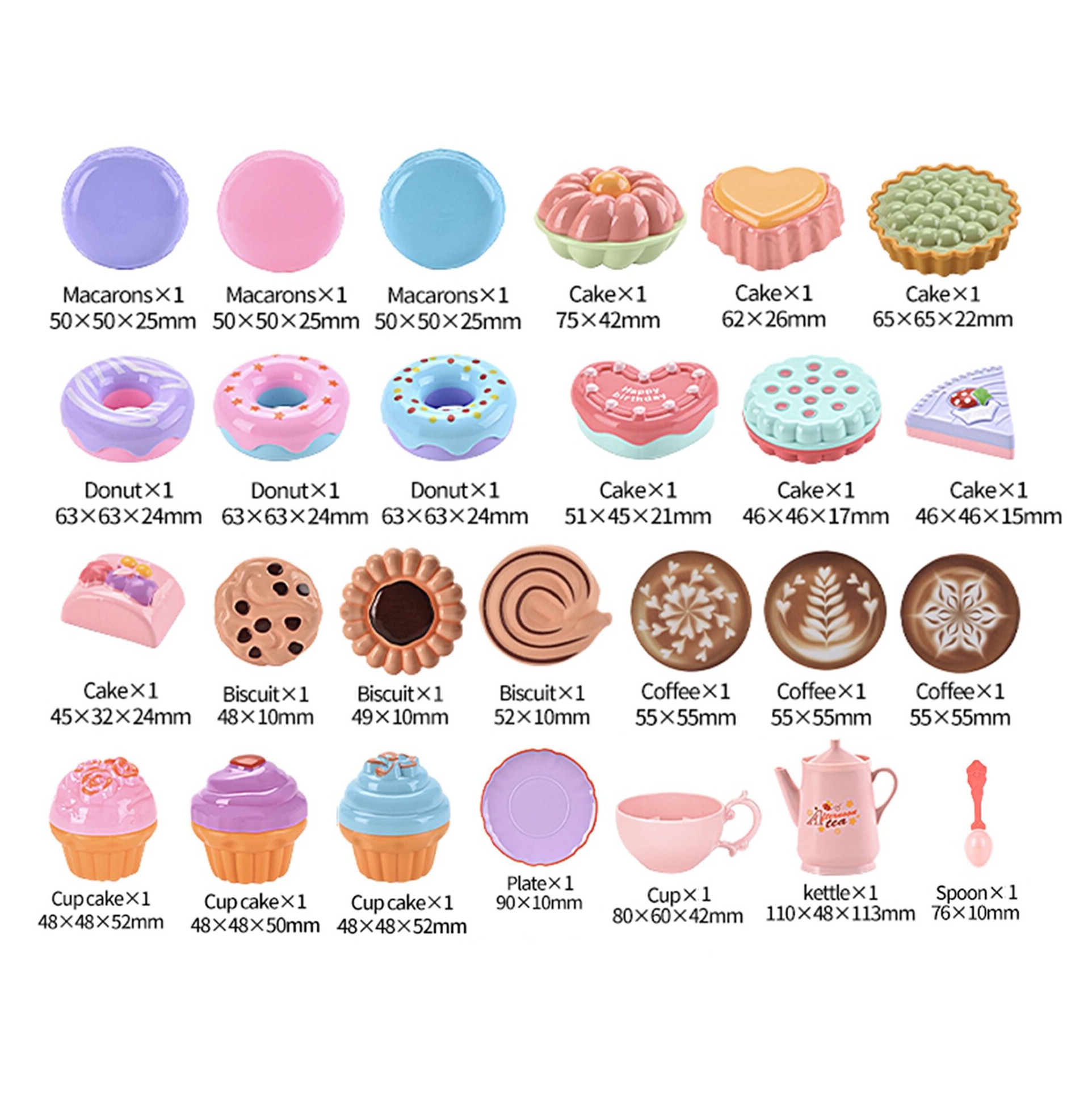 Pastelsetes toonides mängukomplekt