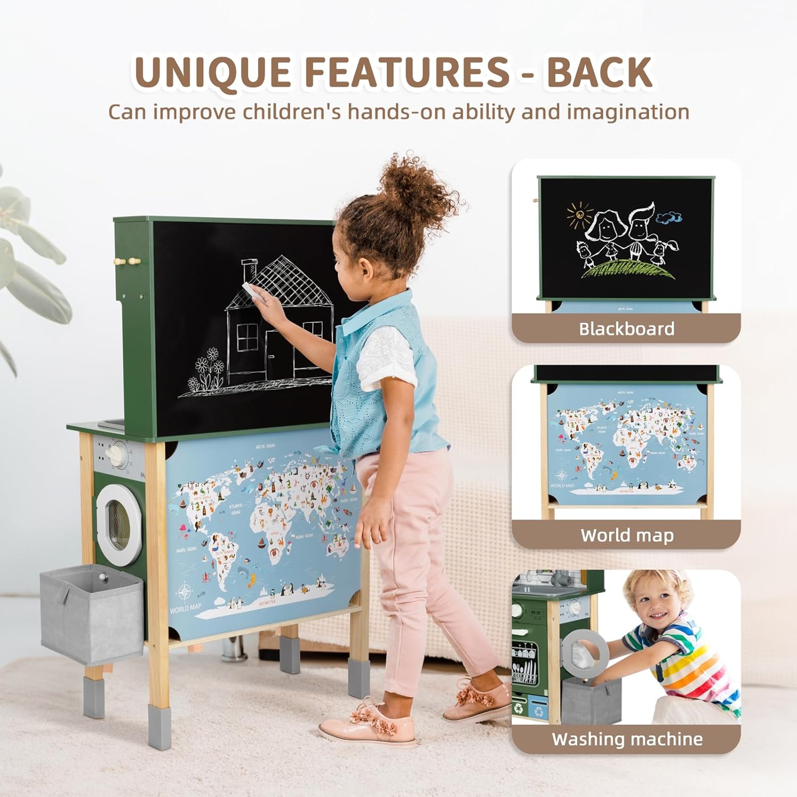 Puidust köök koos lisatarvikutega