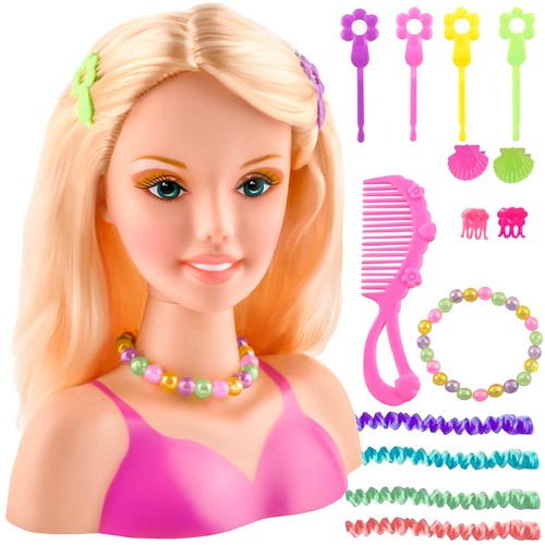 Stiilimispea koos värviliste juukseklambritega