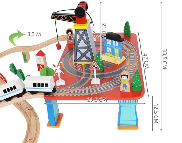 Magnetiga ühenduv puidust mängurong