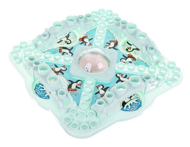 Pingviinide mängukomplekt koos täringuga