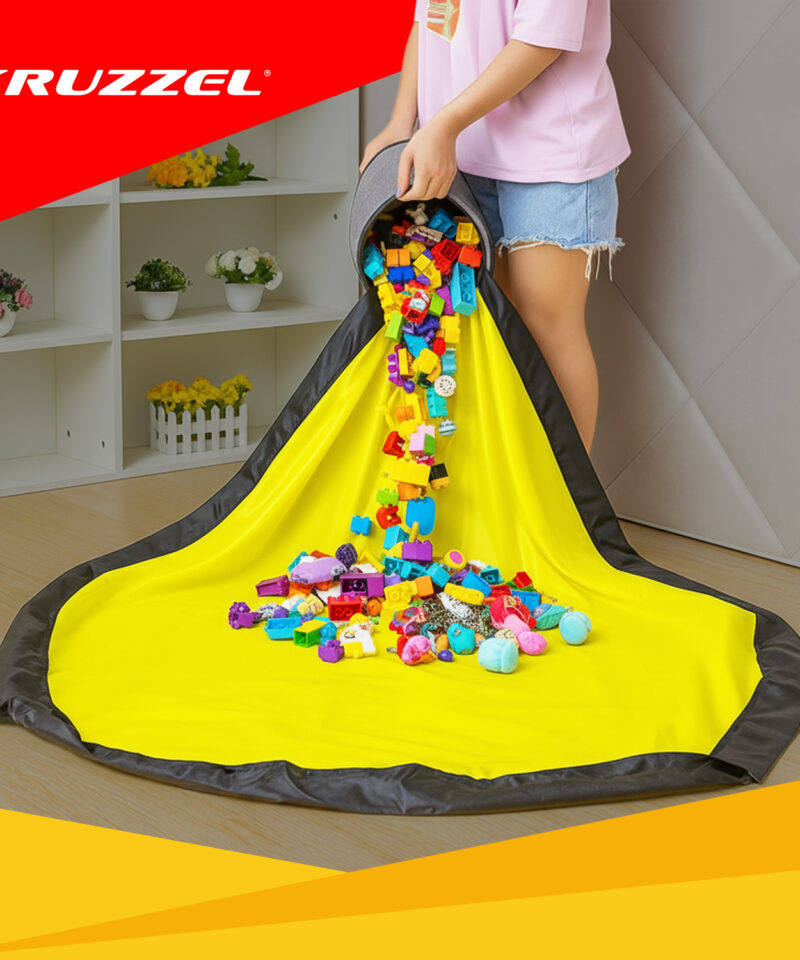 Mänguasjade hoiukorv mugavate käepidemetega