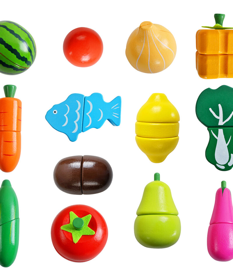 Puidust köögiviljade lõikekomplekt