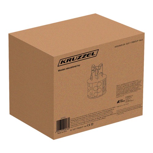 Ohutust materjalist valmistatud puidust kuubik