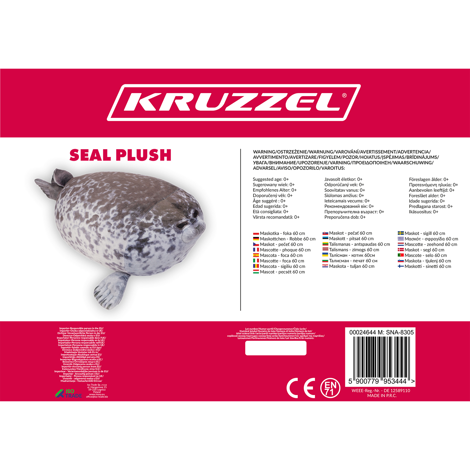 Foka mänguasi kaisutamiseks ja mängimiseks