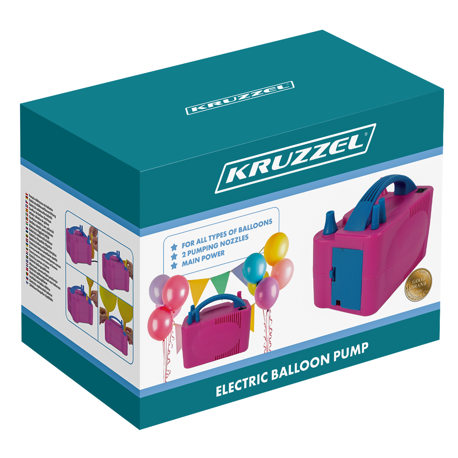 Kaks düüsi õhupalli täitmiseks