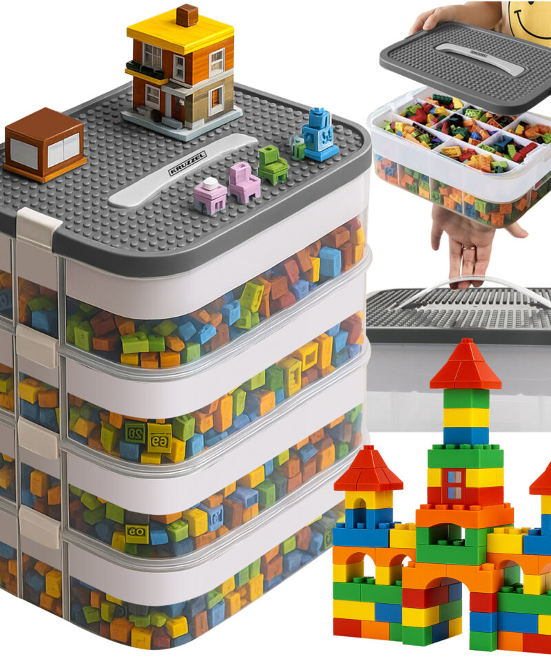 Mitmetasandiline klotside hoiukast laste jaoks