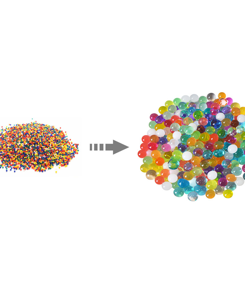Dekoratiivsed veepärlid vaasis