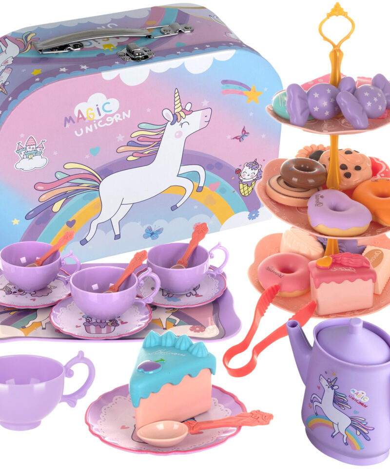 Laste tee- ja kohvimängukomplekt kohvriga