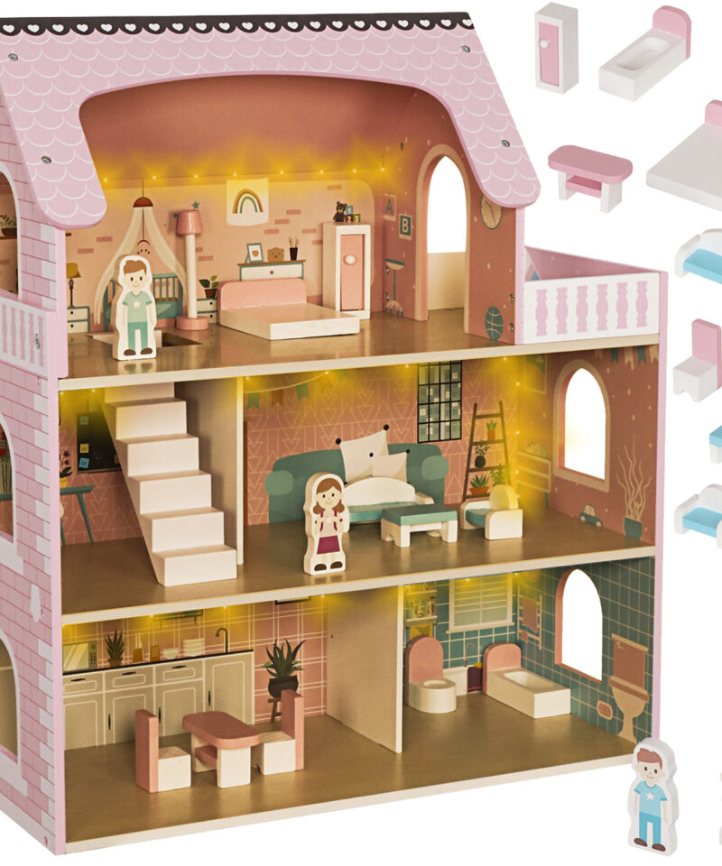 Suur LED valgustusega nukumaja