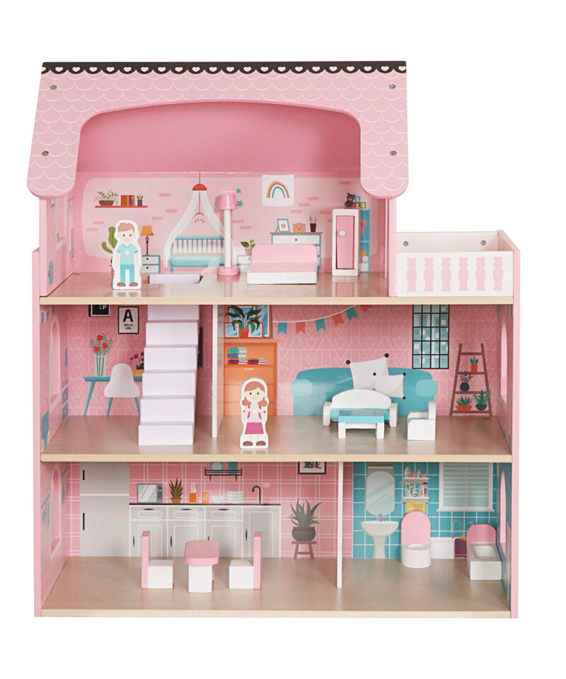 Keskkonnasõbralik puidust nukumaja