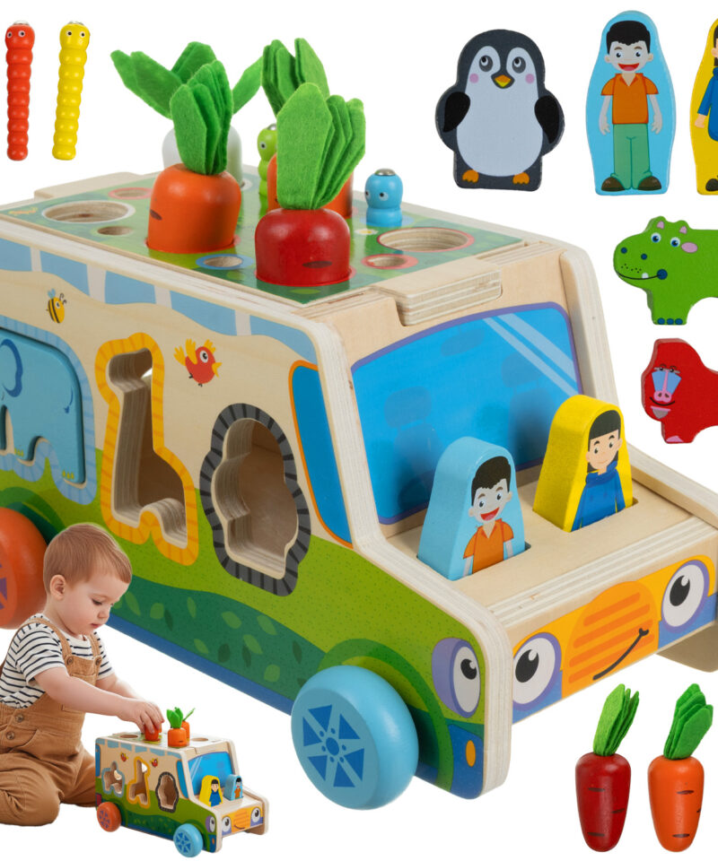 Puidust sortimisauto lapsele