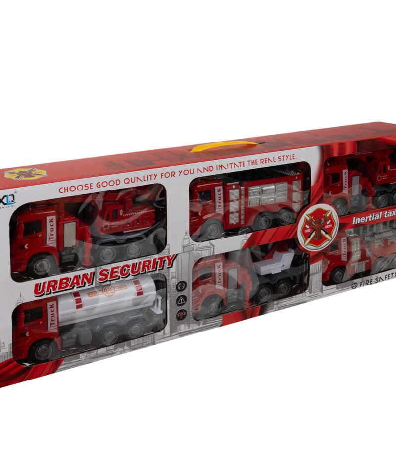 Lõbus tuletõrjeautode komplekt lastele
