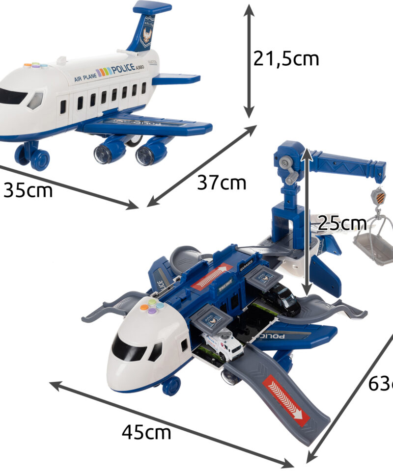 Politseilennuk koos autode ja tarvikutega