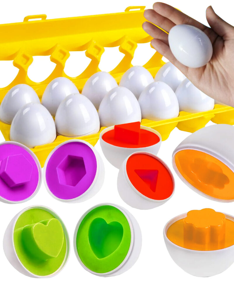 Värviline munade sorter lastele mängimiseks