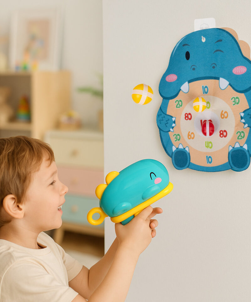 Värvilised pallid Dinozauri Täpsusmängus