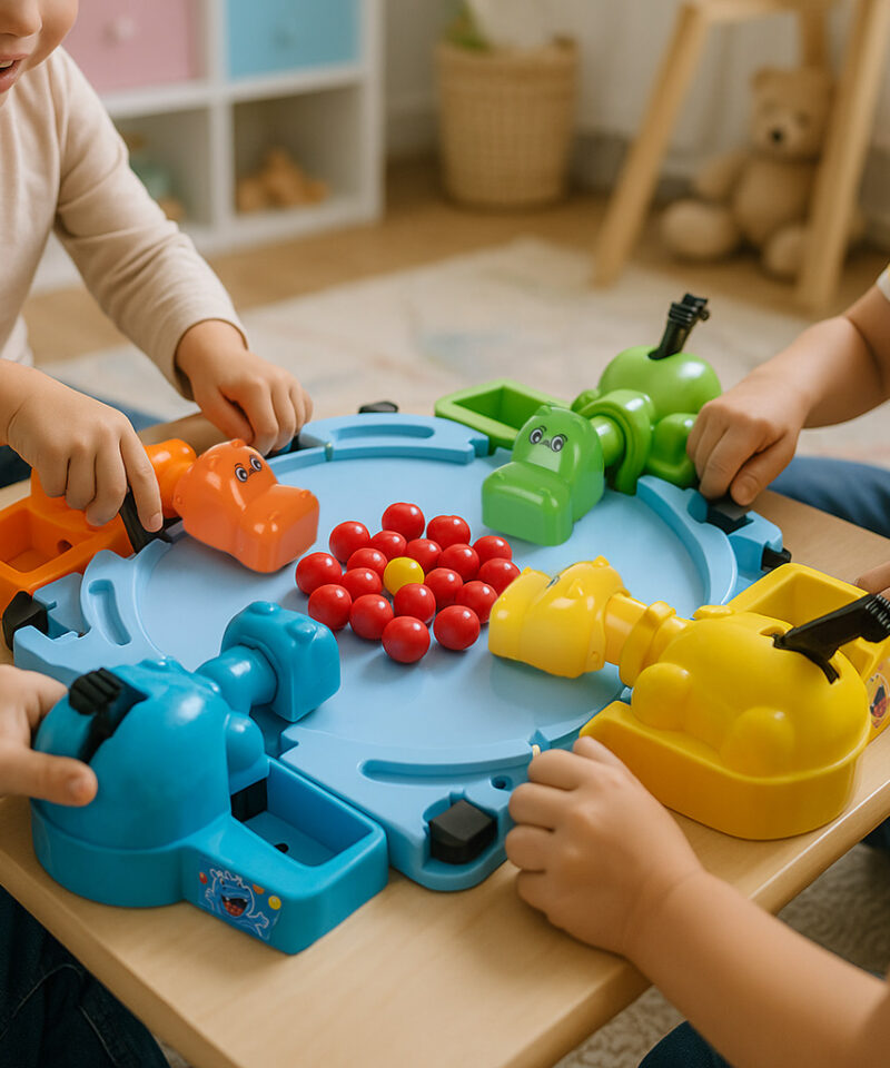 Mängulaud ja värvilised tegelased