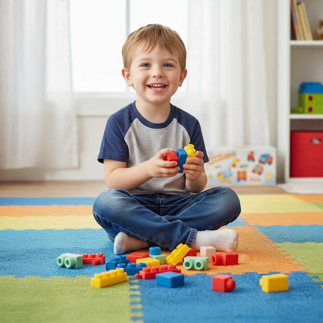 Komplektis 30 klotsi ja hoiukott