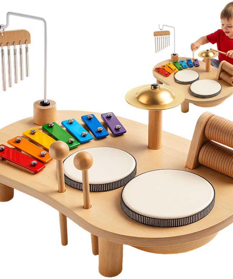 Laste Muusikaline Mängulaud puidust ja metallist