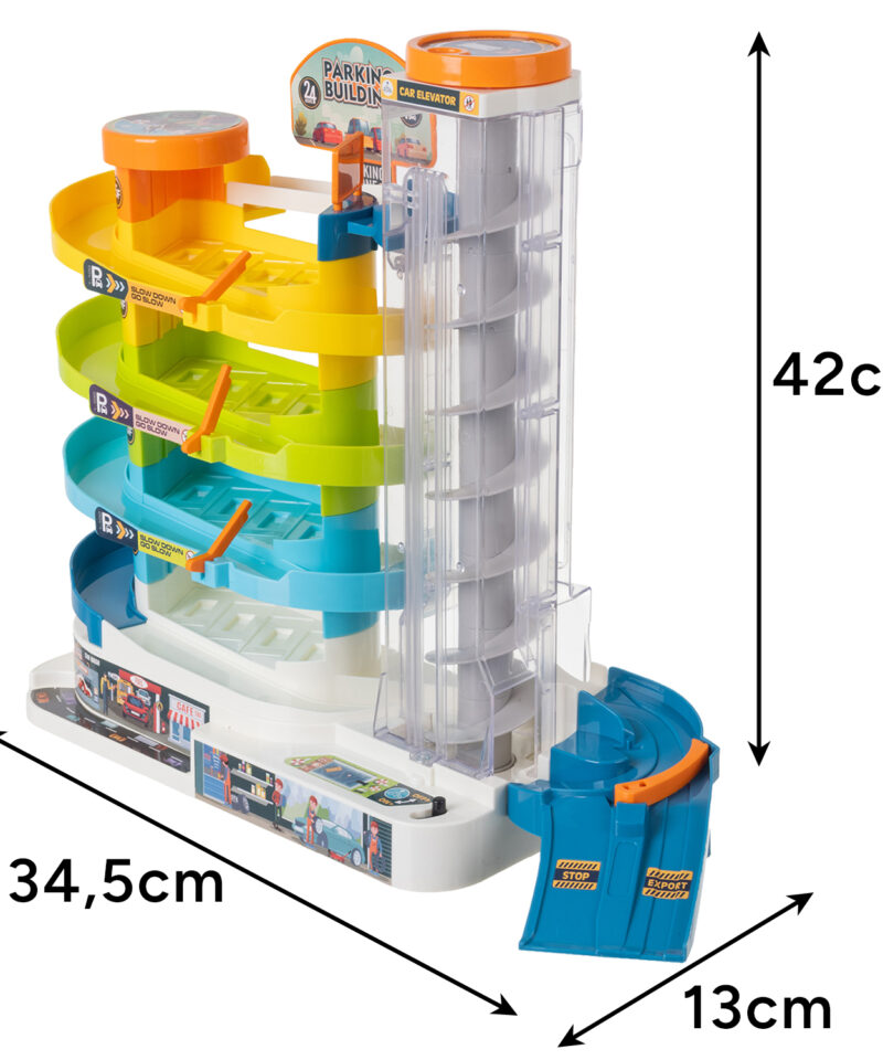 Lastele mõeldud autoparkla mängukomplekt