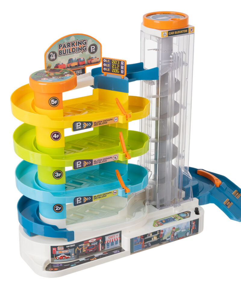Kergesti kokku pandav autoparkla mänguasi