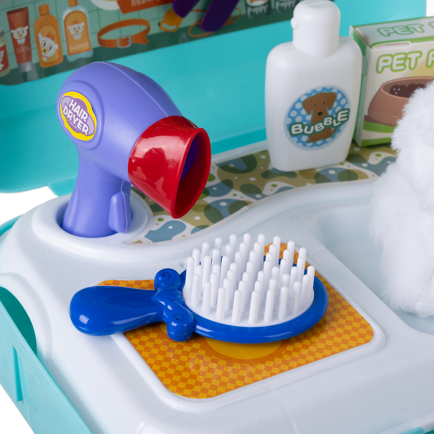 Seljakott hooldusvahenditega lastele