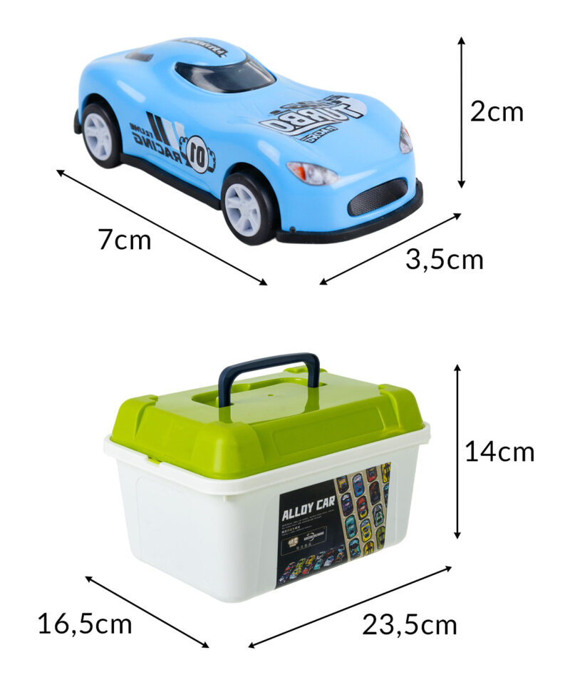 Mänguautod erinevates värvides ja disainides