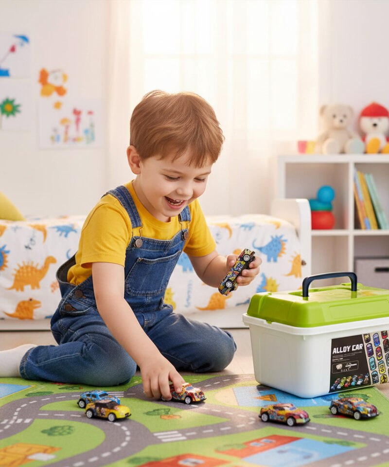 Mänguautode komplekt lastele