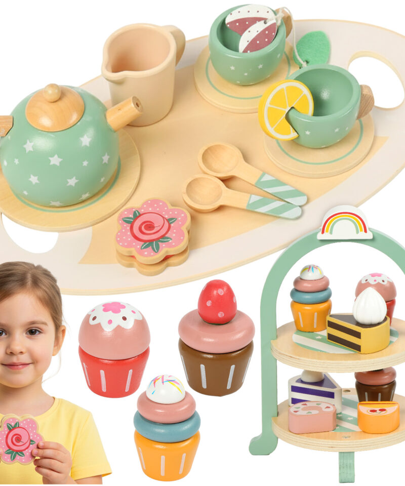 Laste Puidust Tee Komplekti detailid