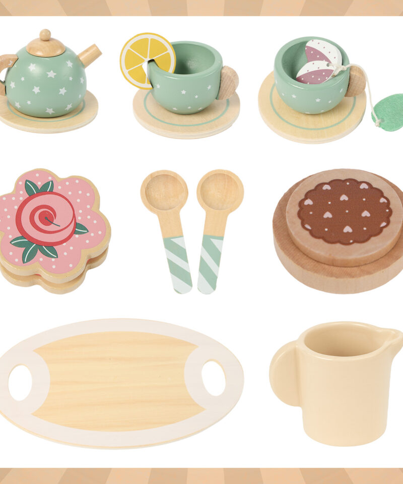 Ohutu ja siledast puidust teekomplekt