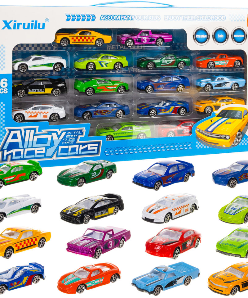 Värvilised metallist mänguautod komplekt