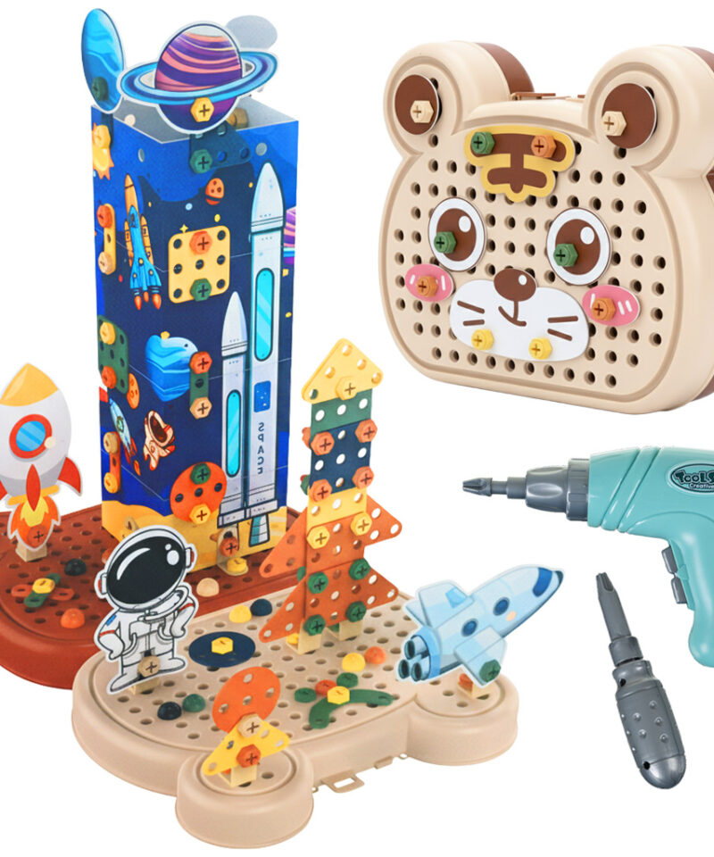 3D Kosmose Konstruktorklotsid ja elektriline kruvikeeraja