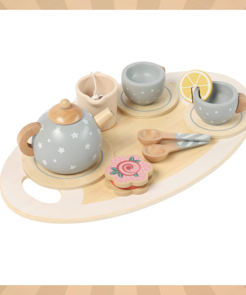 Ohutu puidust teekomplekt lapsele