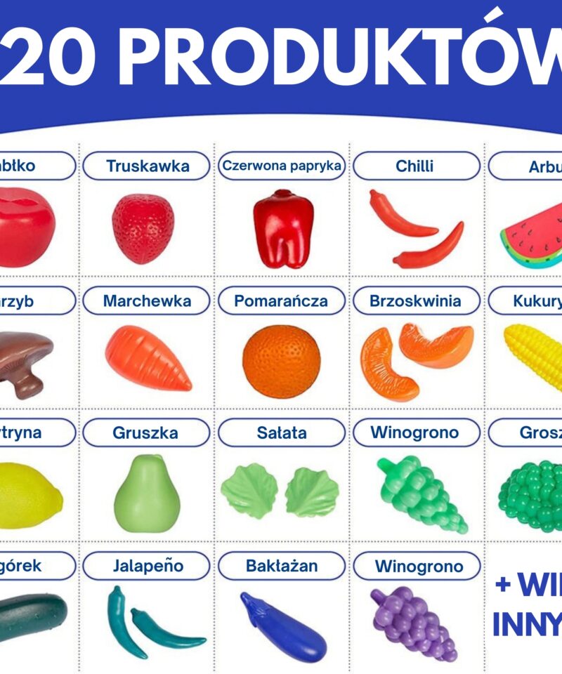 Värvikas mängutoidu komplekt lastele