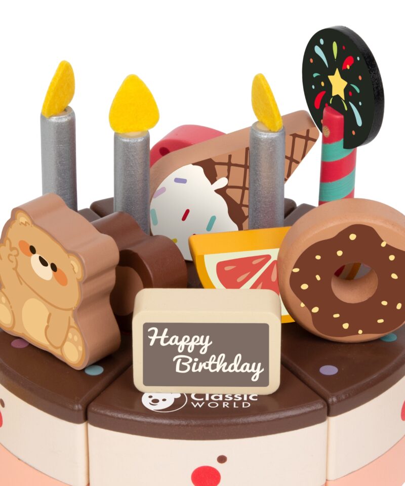 Loov mäng puidust tordikomplektiga