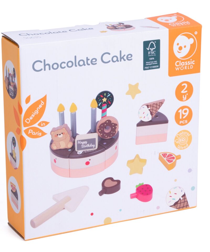 Loov mäng puidust tordikomplektiga