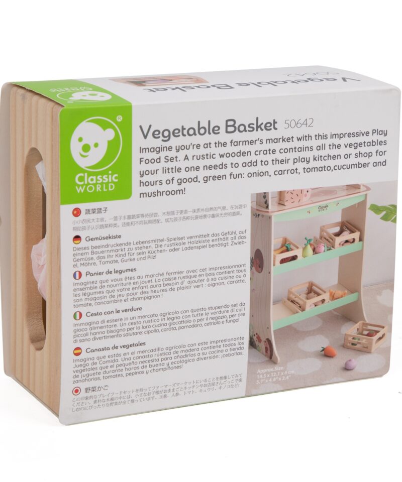 Puidust korviga köögiviljade komplekt