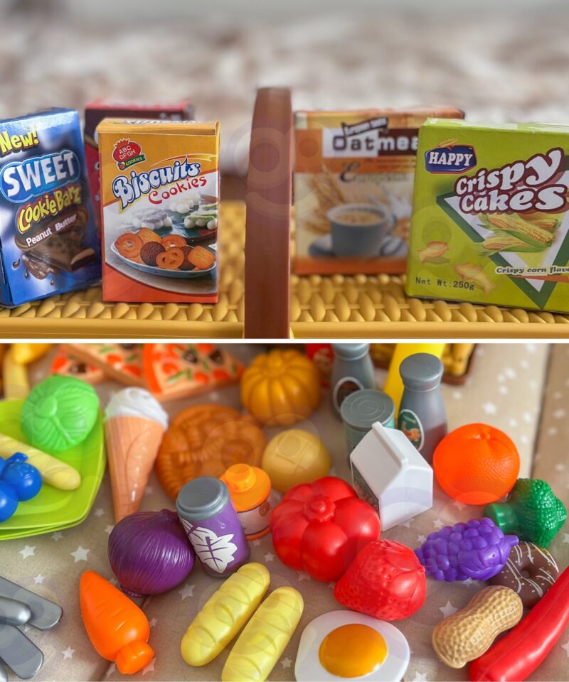 Mängukorv realistlike detailidega