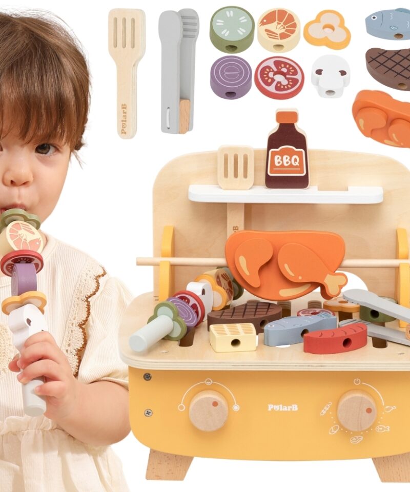 Puidust grillimiskomplekt lastele mängimiseks